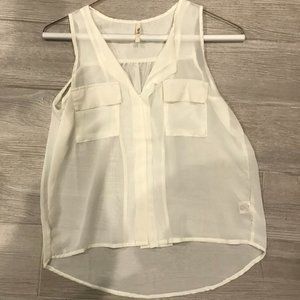 Truth White Transparent Top
